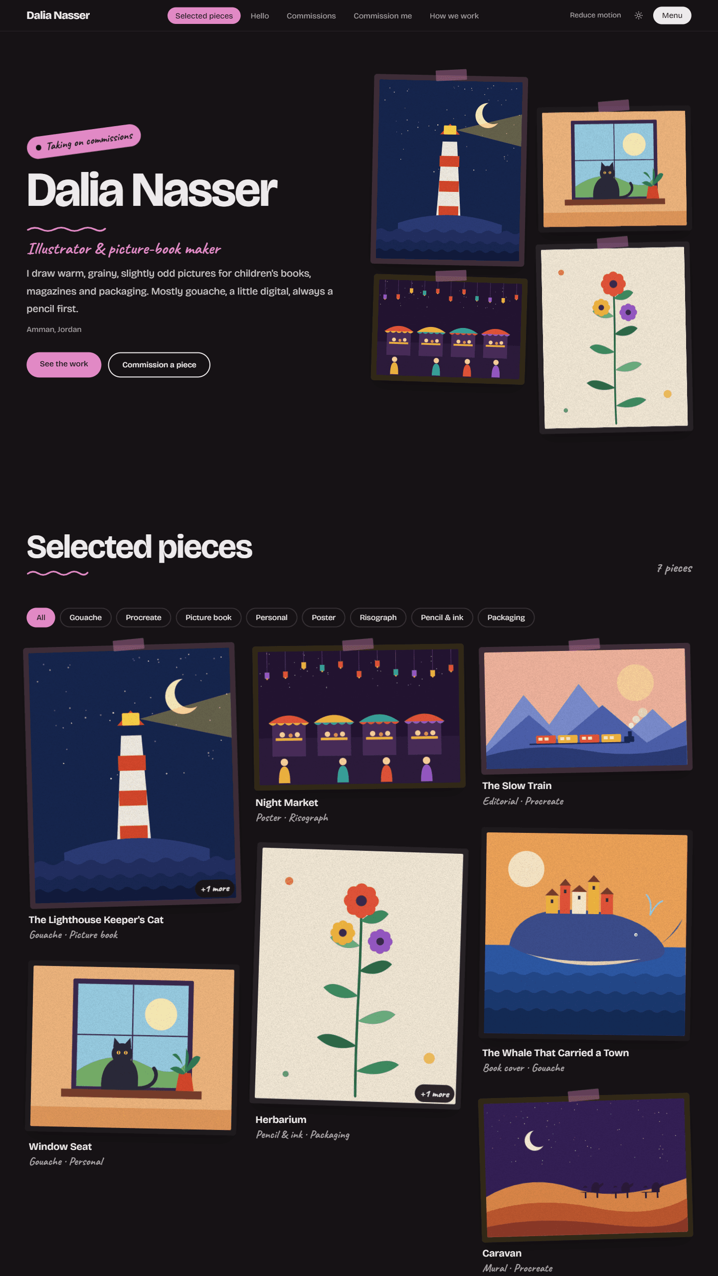 Gouache portfolio template